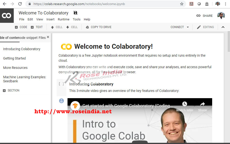 Colab主页 image